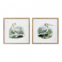 Painting DKD Home Decor Pelican (2 pcs) (60 x 2 x 60 cm)