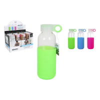 Water bottle Bewinner Glass Case Silicone (400 ml)