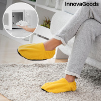 Microwavable Heated Slippers InnovaGoods Mustard
