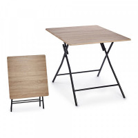 Folding Table PVC Metal MDF (80 x 75 x 80 cm)